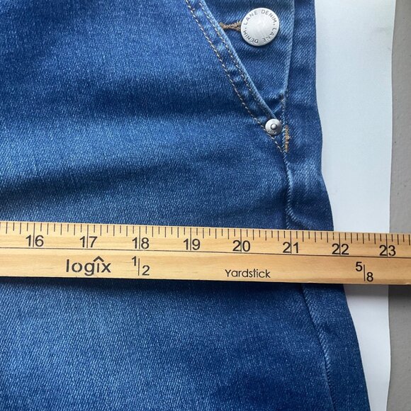 Lane Bryant 16 S Dark Wash Denim Bib Overalls Straight Adjustable Grunge Casual - Picture 8 of 12